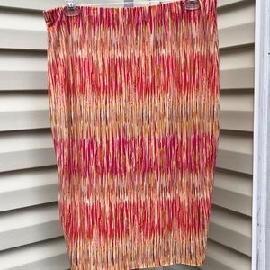 Vivid pink,orange, gold, ivory skirt Vince Camuto